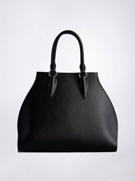 Black lychee skin bag